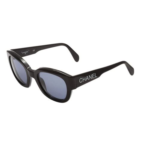 CHANEL BLACK LOGO WAYFARER SUNGLASSES 